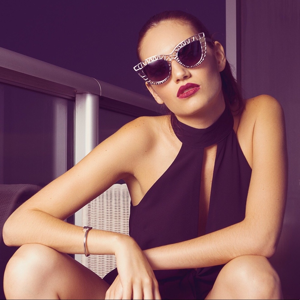 Metal frame Cat Eye Sunglasses